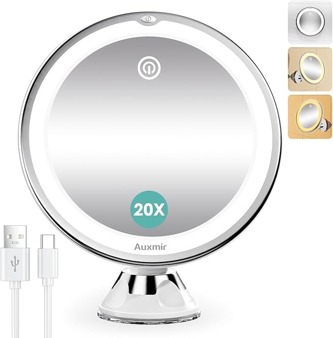 Magnifying mirror for people with vision impairment