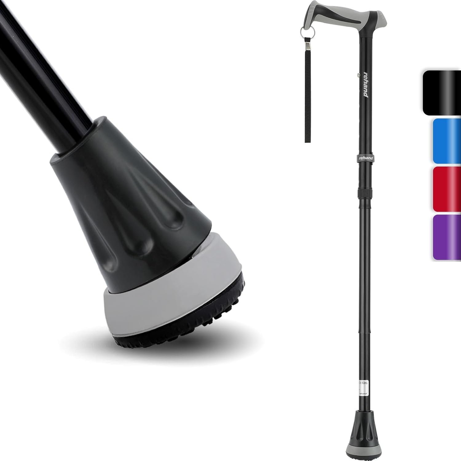 Support cane for senior with vision impairment