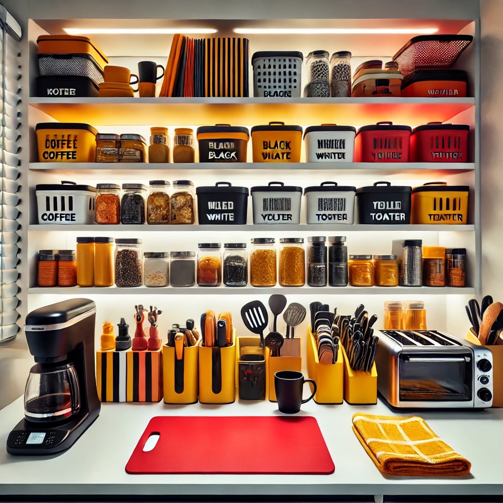 organized kitchen for a person with vision loss